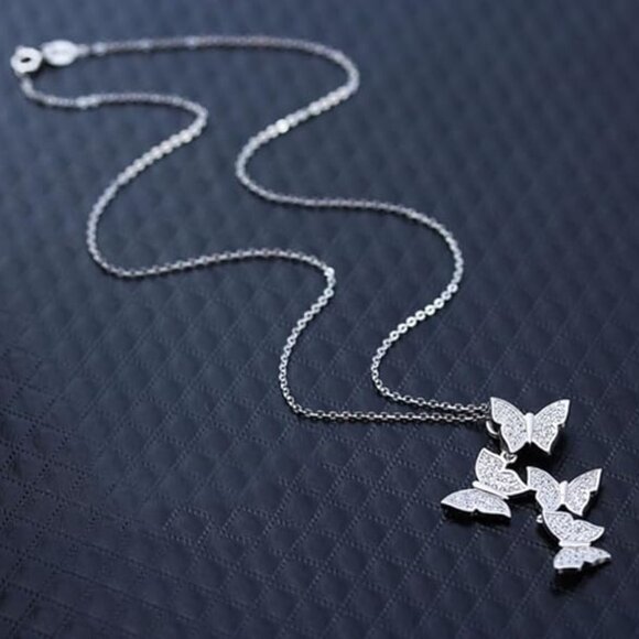 925 Sterling Silver Butterfly Chain - Picture 7 of 7